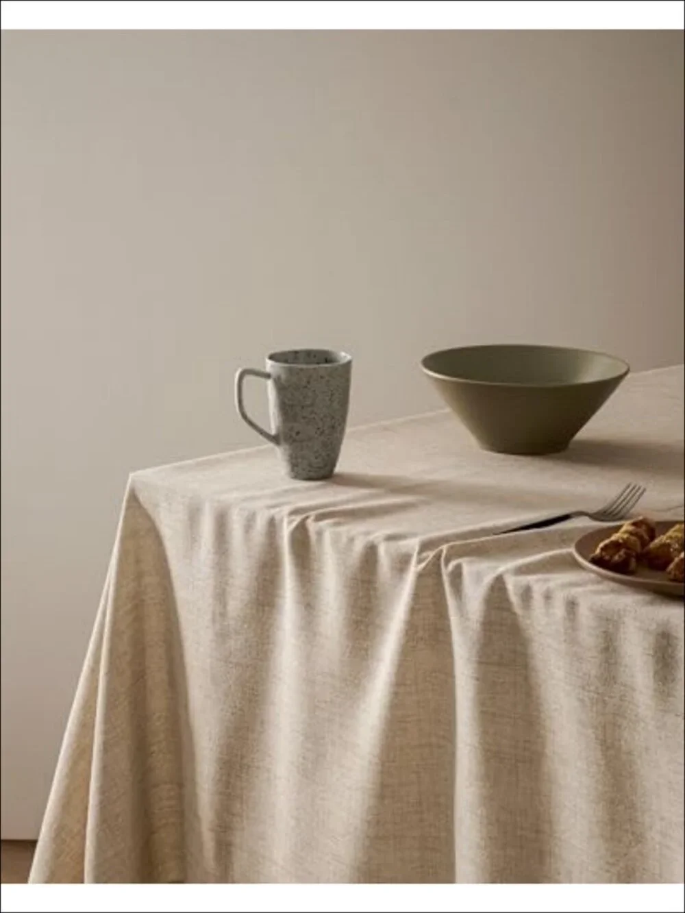 Farmhouse Linen Rectangle Tablecloth 60x104 Cotton Blend Wrinkle Resistant